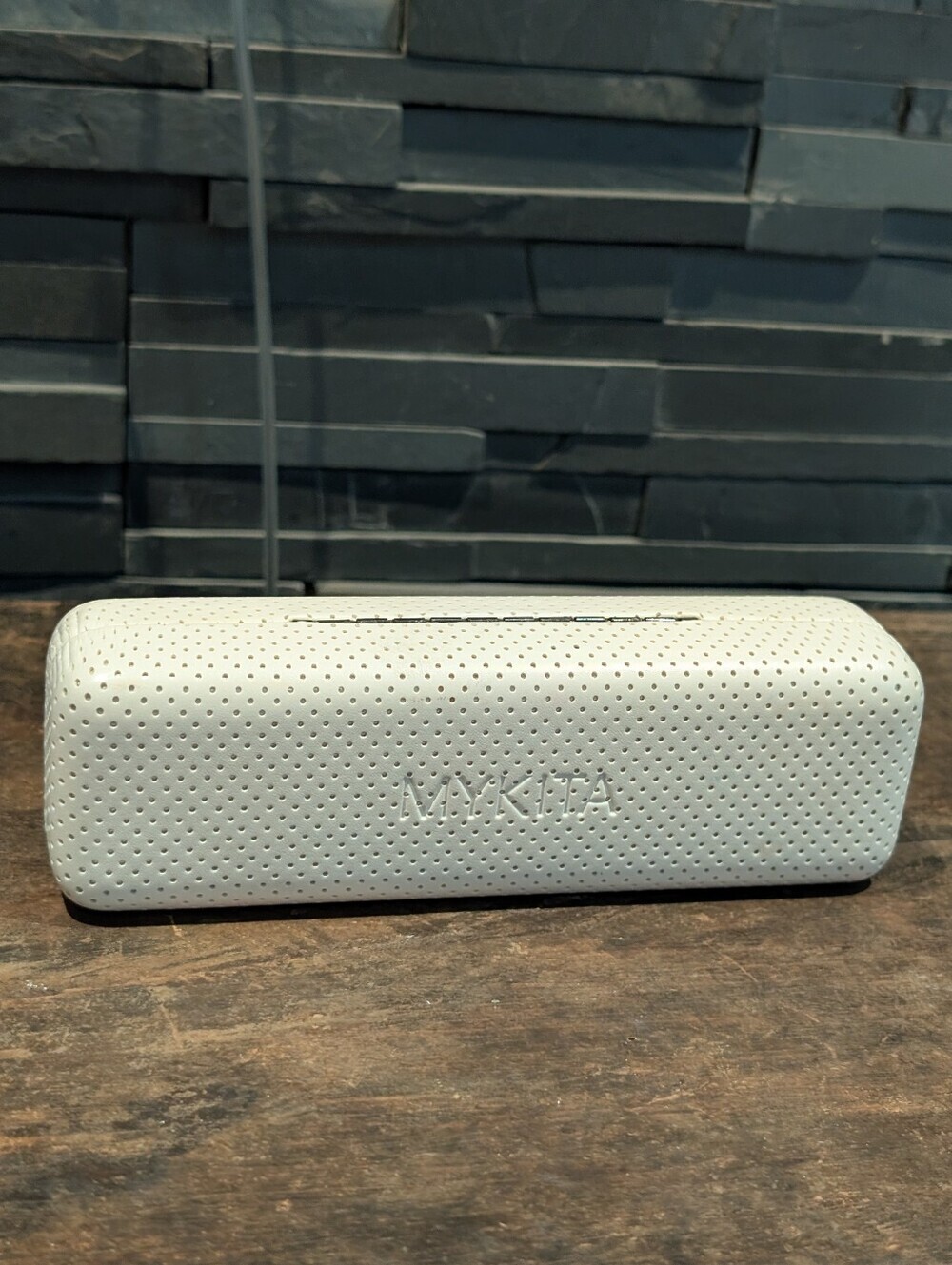 MYKITA Perforated Leather Eyeglasses Case, White
